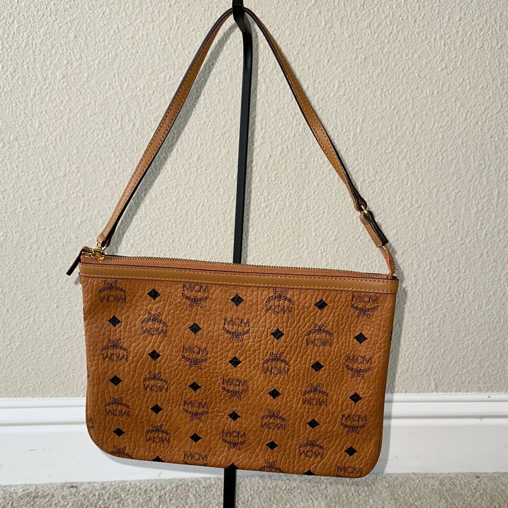 MCM Brown Monogram Shoulder Bag